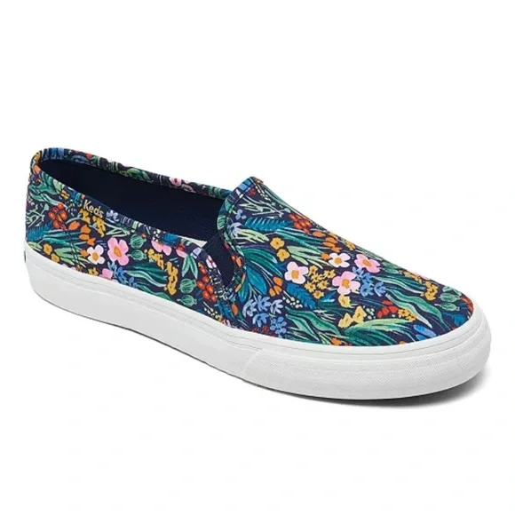 Keds x Rifle Paper Co. Womens Double Decker Garden Party Canvas Slip-On Sneakers - Picture 1 of 16